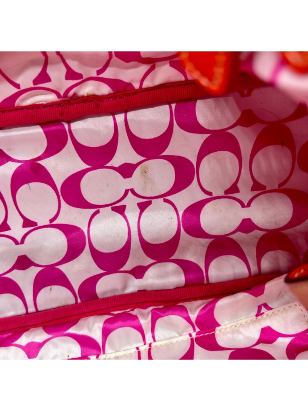 Coach Bright Pink Nylon Hampton Tote Bag 1894 - Picture 13 of 14